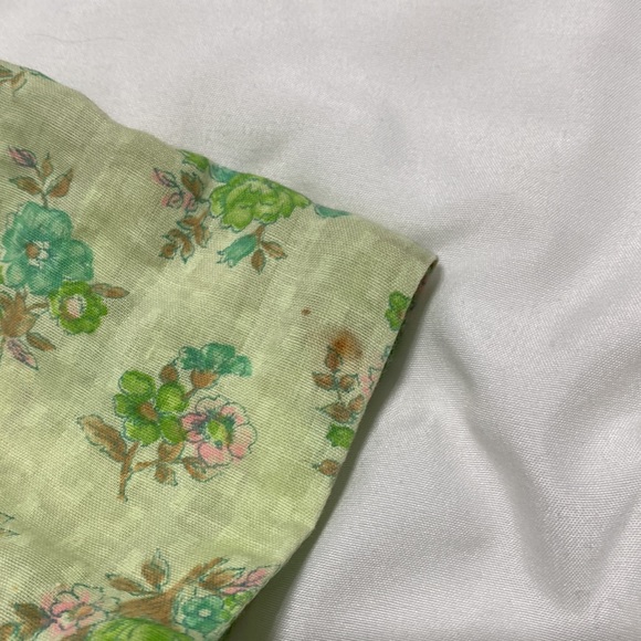 Vintage 60s Floral Cottagecore Flutter Sleeve Button Front Maxi Peasant Dress - Picture 14 of 16